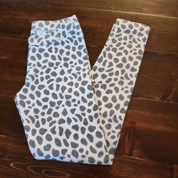 Janie and Jack Girls Gray and White Animal Print Leggings Size 12 - Picture 1 of 7